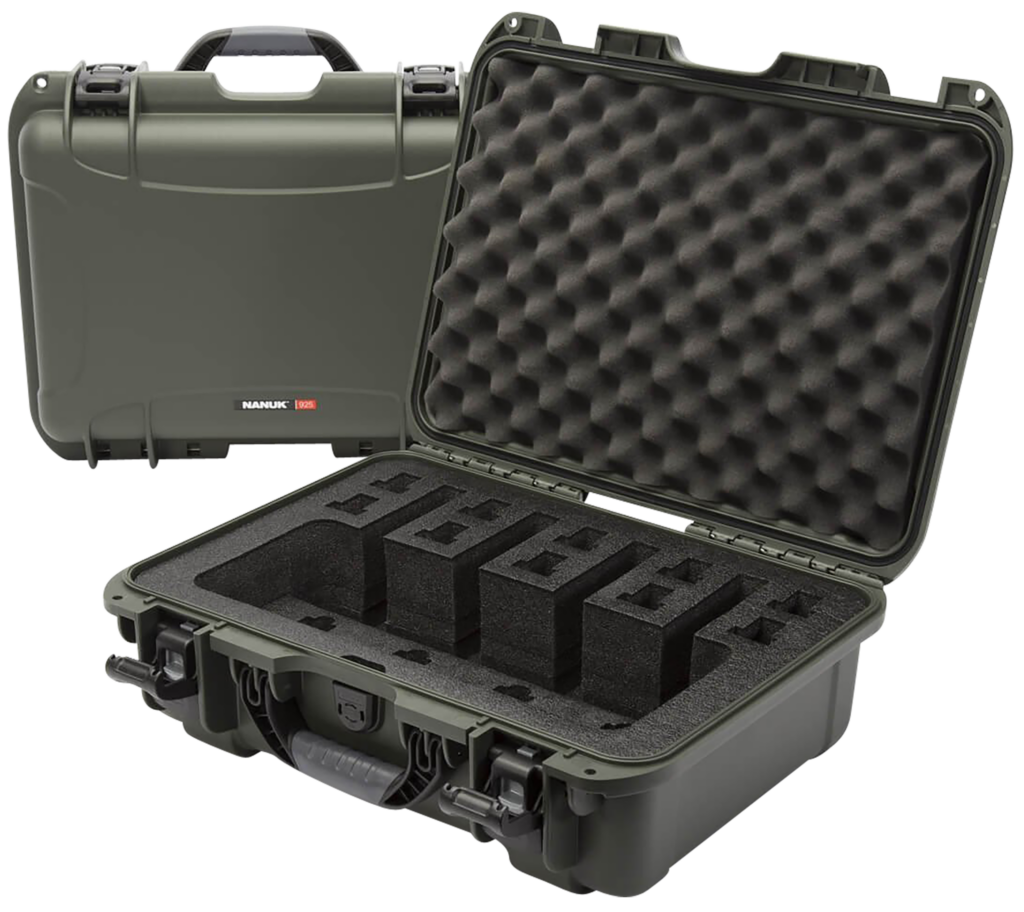 Nanuk 9254UP6 925 4 UP Pistol Case Waterproof Olive Resin w/ Closed ...